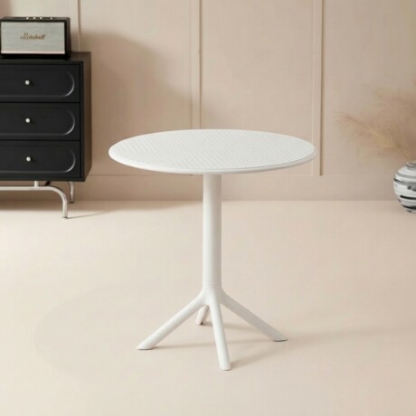 MESA REDONDA EXTERIOR DE POLIPROPILENO 80CM Mesa Redonda De Exterior 80CM Blanco