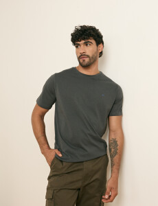 520658 T-SHIRT HARRINGTON LABEL Gris Oscuro