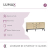 Aparador Living Lumax 2 Puertas 3 Cajones Madera Maciza Aparador Living Lumax 2 Puertas 3 Cajones Madera Maciza