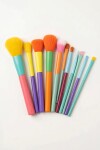 Set de 10 brochas de maquillaje multicolor