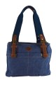 Cartera lona doble cierre Azul