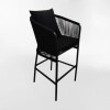 BANQUETA DE EXTERIOR LUKA NEGRO