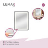 Espejo Luz LED Lumax 90x70 cm Vertical Con Desempañador Para Baño Touch Espejo Luz LED Lumax 90x70 cm Vertical Con Desempañador Para Baño Touch