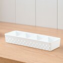 Cesto Organizador Calado con Divisiones Ajustables 33x11x5cm Cesto Organizador Calado con Divisiones Ajustables 33x11x5cm