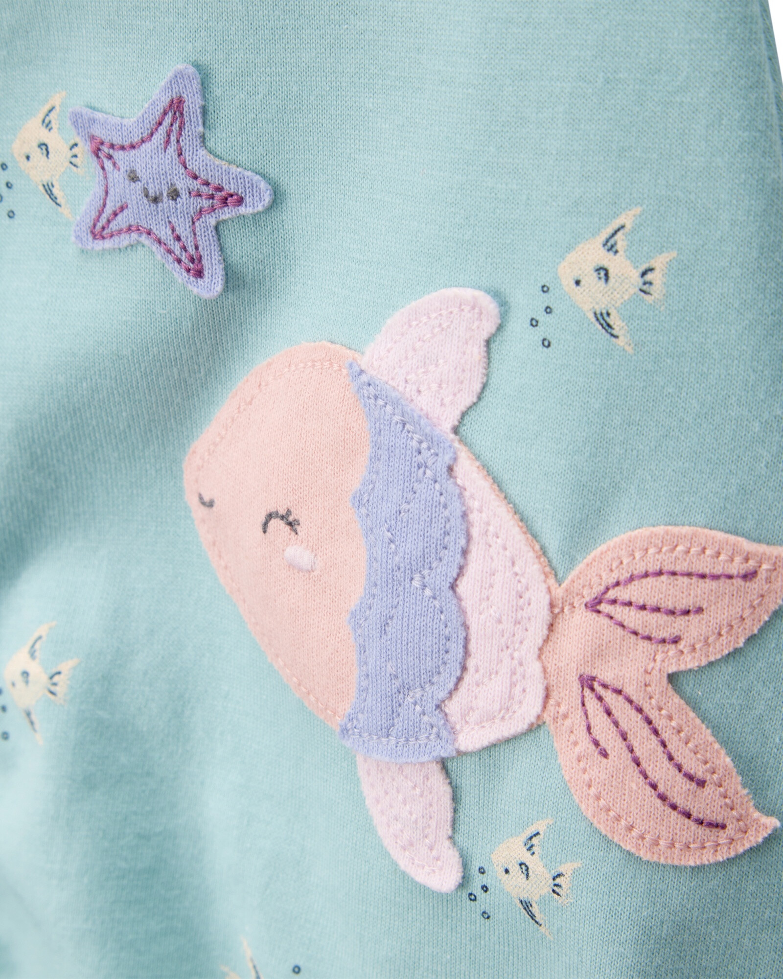 Monito bombachudo de algodón, diseño peces Sin color