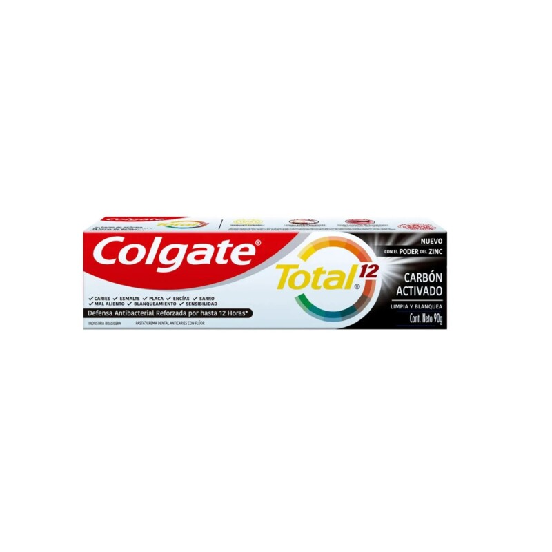 Pasta De Dientes Colgate Total 12 Carbon Activado 90 Grs. Pasta De Dientes Colgate Total 12 Carbon Activado 90 Grs.