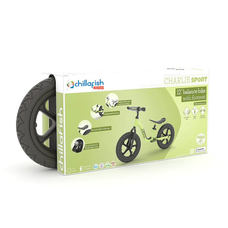 Bicicleta de equilibrio Charlie Sport 12" Pistacho Chillafish Bicicleta de equilibrio Charlie Sport 12" Pistacho Chillafish