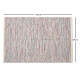 Alfombra con flecos 69x114cm ROJO CELESTE NEGRO