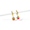Caravanas Solitario colgante Rubí - Oro bajo - Rubí- CA8002 conpiedra