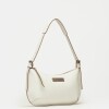 Cartera al hombro Mia en cuero graneado Blanco