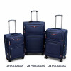 Set de Valijas de Tela con Ruedas | Livianas y Resistentes Azul
