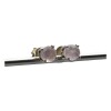 Caravanas Botón-Plata 925-Piedra Cuarzo rosa-CA4149 sinpiedra