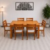 Juego de Comedor Recto extensible con 4 sillas curva ancash más 2 con brazo Juego de Comedor Recto extensible con 4 sillas curva ancash más 2 con brazo