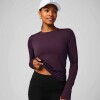 Polo Manga Larga Feather Tech+ Long-Sleeve Top Mujer Oxblood
