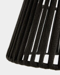 Pantalla para lámpara de techo Aldet de cuerda plana negro Ø46 cm