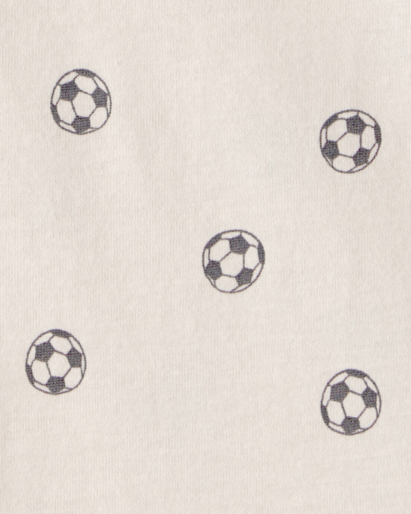 Body de algodón, manga corta, marfil, diseño fútbol Sin color