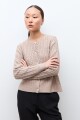 Cardigan abotonado estructuras tostado melange
