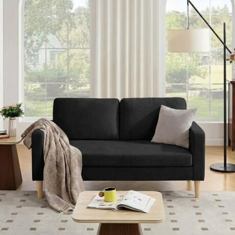 SOFÁ SILLÓN 2 CUERPOS negro