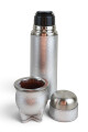 Termo forrado en cuero de 750ml Plateado