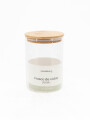 FRASCO VIDRIO TAPA BAMBOO TRANSPARENTE