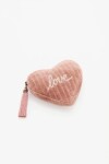 Bolso Heart Velvet Rosa Viejo