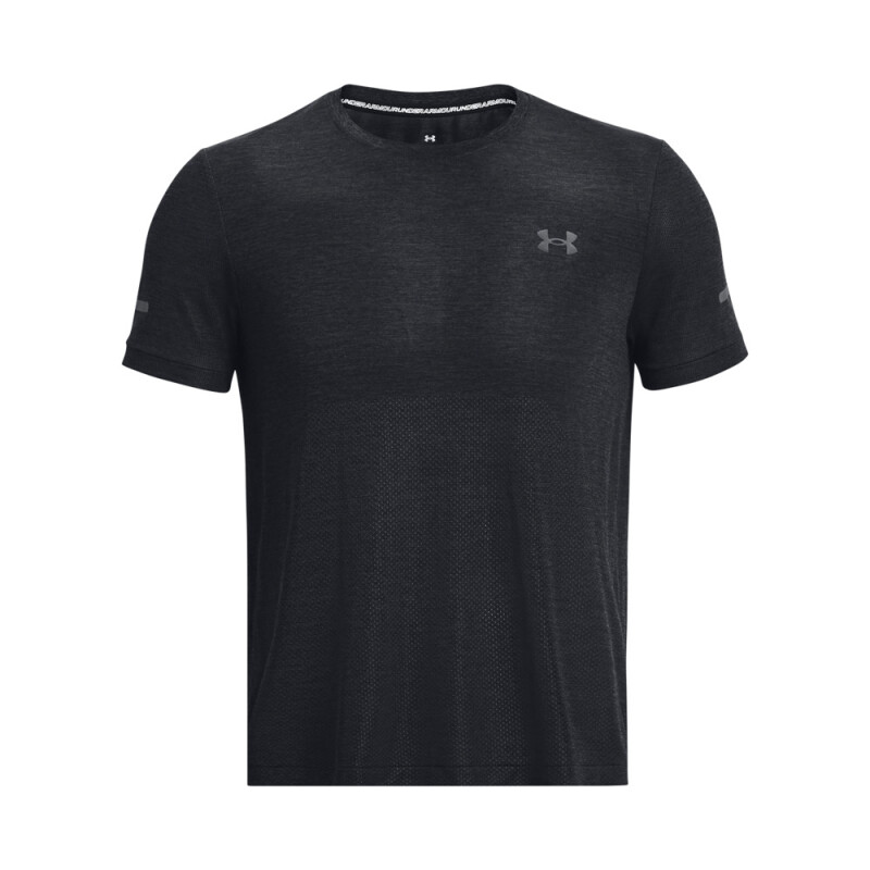 UA SEAMLESS STRIDE SS-GRN BLK-001