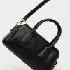 Cartera de mano Call en efecto cuero liso Negro
