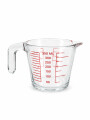 JARRA DE VIDRIO MEDIDRA 350ML TRANSPARENTE.