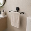 TOALLERO ADHESIVO 25 CM NEGRO MATE Toallero Adhesivo 25 Cm Negro Mate