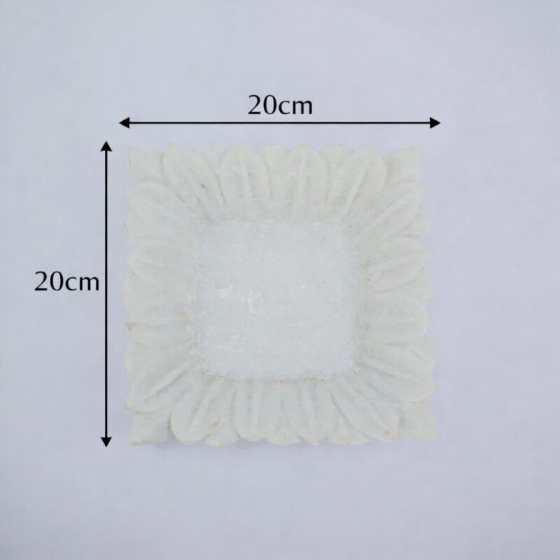 Centro de Mesa Cuadrado en Mármol trabajado Centro de Mesa Cuadrado en Mármol trabajado