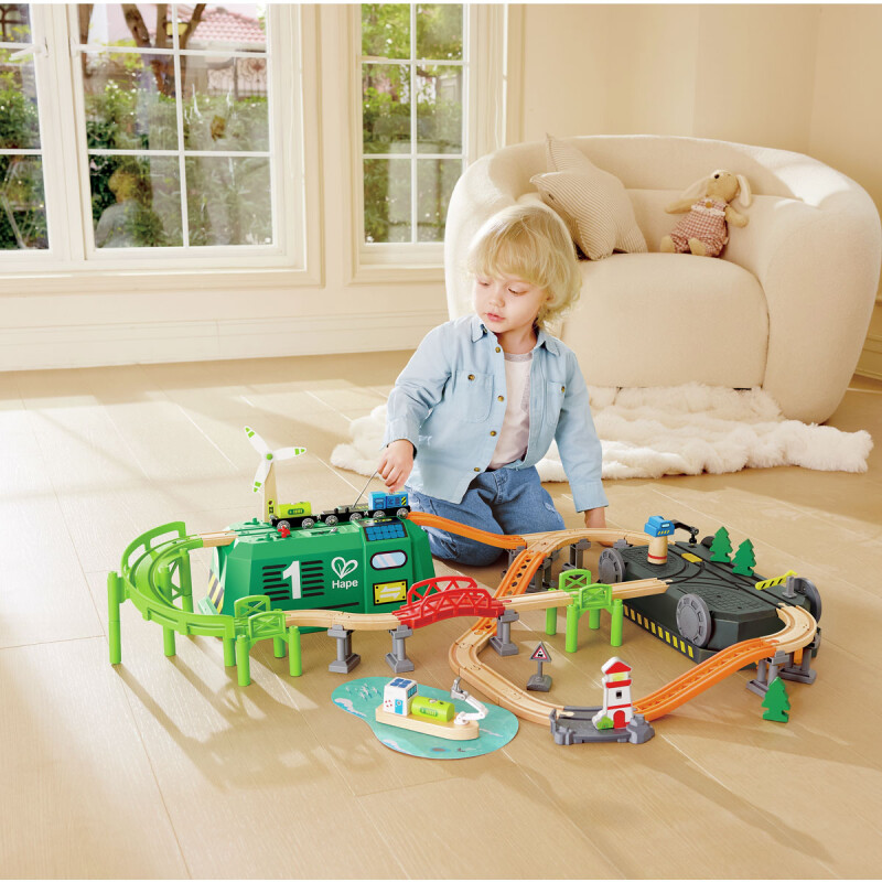 Pista de Tren de Energía Eco en Cubo Hape Pista de Tren de Energía Eco en Cubo Hape