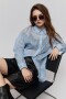 CAMISA JAZMINA STRIPES Celeste