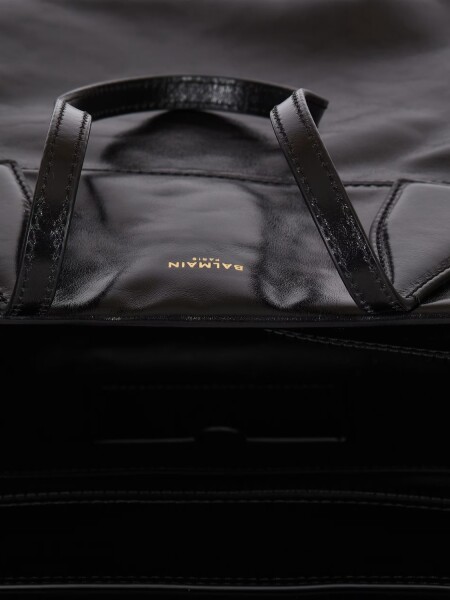 BALMAIN - Tote Track Zip Negro
