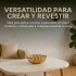 Placa PVC Símil Mármol 3mm Con Detalle Área Útil 2,20×1,22m Blanco Veteado