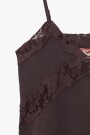 TOP LINO ENCAJE Marron