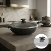 Wok De Aluminio Con Tapa De Vidrio Tramontina - 20394/028 Wok De Aluminio Con Tapa De Vidrio Tramontina - 20394/028
