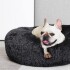 Cama Para Gato Cucha Puff Peluda Cómoda 50 Cm Mascota Color Variante Negro
