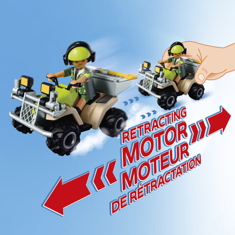 Explorador con Auto de Cueva Dinosaurio Playmobil 58 Piezas U