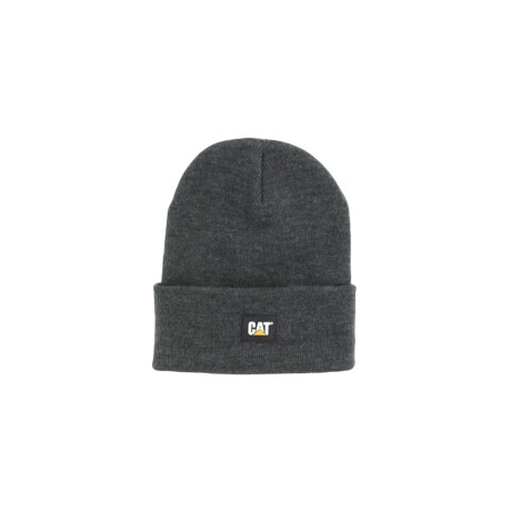 Gorro Caterpillar Label Cuff Beanie - Black Black Grey