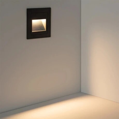 LUMINARIA TRENTO LUX CUBO DE EMBUTIR PARA ESCALERA - 3W Luminaria de Escalera Trento LUX 3W Negro