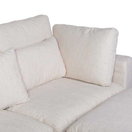 SOFÁ C/CHAISE Y FUNDAS DESMONTABLES 4 CUERPOS TELA NATURAL-BEIGE MOMA NATURAL