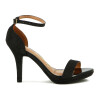 Sandalia Vizzano Mujer Taco 10cm Gliter Negro