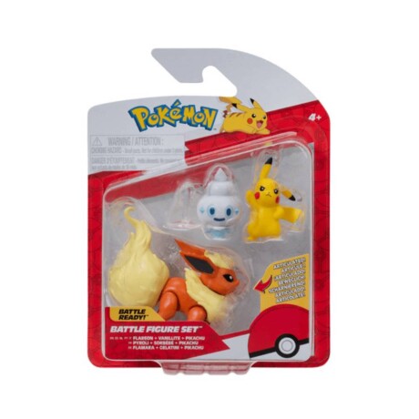 Pokemon Battle Figure Sert - Flareon + Vanillite + Pikachu Pokemon Battle Figure Sert - Flareon + Vanillite + Pikachu