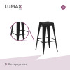 Taburete Tolix Hogar Pub Muebles Negro