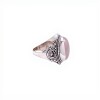Anillo Oval labrado-Plata 925-Piedra cuarzo rosa-AN4548 conpiedra