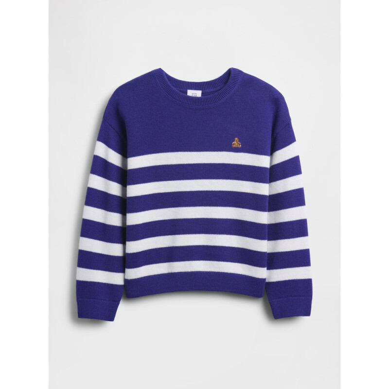 CREW PRINT SWEATER SPECTRUM BLUE