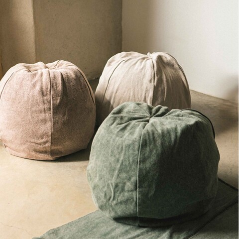 Pouf stonewashed Gris