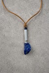Raw Stone Necklace Azul