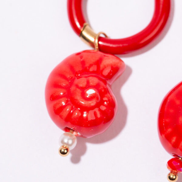 AROS CARACOL ROJO AROS CARACOL ROJO