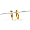 Caravanas aros de oro 3/4 torneado- Oro bajo - Sin piedra- CA8034 sinpiedra